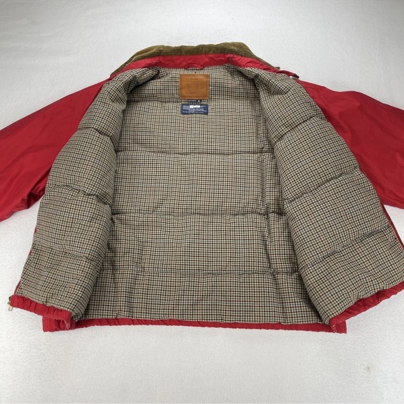 Vintage Polo Ralph Lauren Sportsman Puffer Down Jacket Size XL Leather Trim - Picture 3 of 16